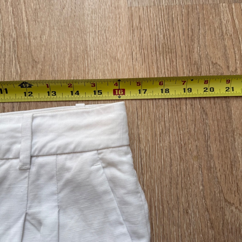 Wilfred Effortless Linen Blend Wide Leg Pants Womens 12 White Pleated High Rise - Picture 5 of 9